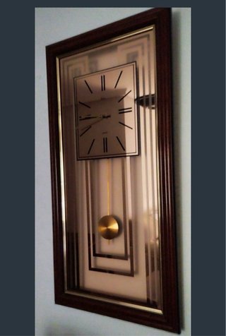 Mueble recibidor madera y cristal