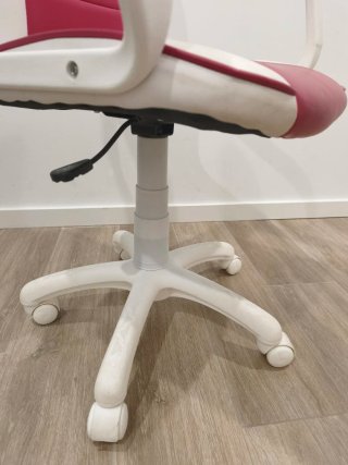 Silla Gamer Estudio Rosa y Blanca