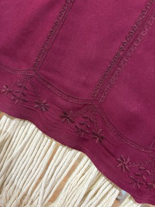 Vestido Amichi XL Burdeos Bordado