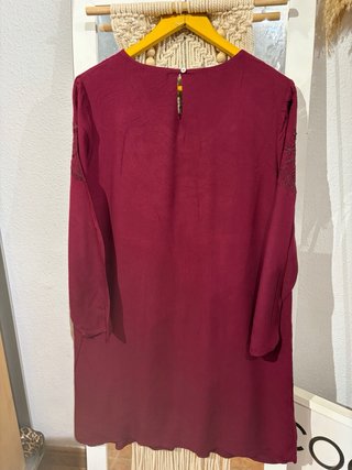 Vestido Amichi XL Burdeos Bordado
