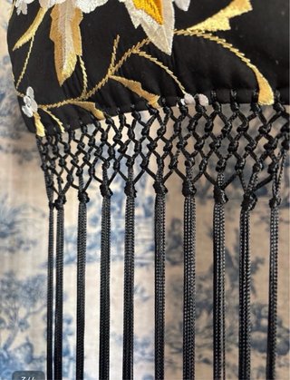 Bolso fiesta negro con flecos