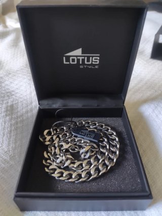 Cadena Lotus Style Plata y Negro