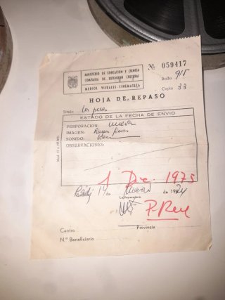 Película 16mm Cinemateca Nacional