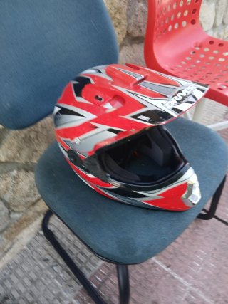 Casco Motocross Driver Rojo y Negro