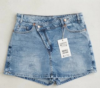 Falda pantalón vaquera cruzada