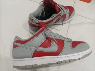 Nike Dunk Low grises y rojas