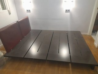 Conjunto Cama Japonesa Madera Marrón