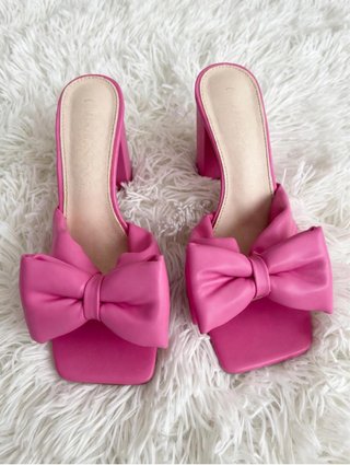 Sandali con tacco rosa