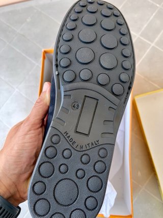 NUOVI Mocassini scamosciati ESMARA Blu Tg. 43
