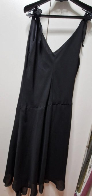 Vestido gasa negro vaporoso