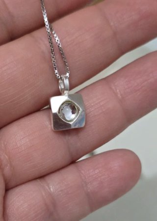 Conjunto Plata 925 Colgante y Pendientes