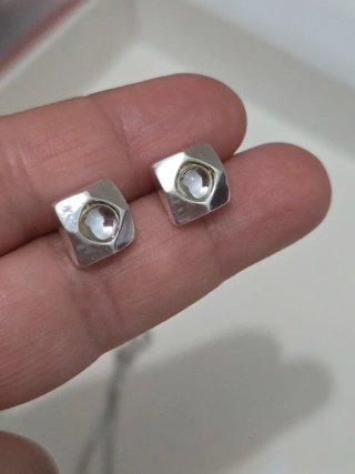 Conjunto Plata 925 Colgante y Pendientes