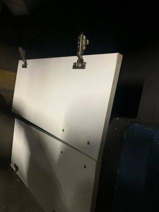 2 Puertas armario cocina blancas+ bisagras+tirador