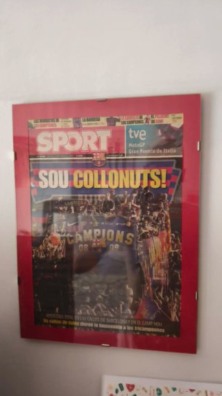 Lote 6 Cuadros Portadas Históricas FC Barcelona