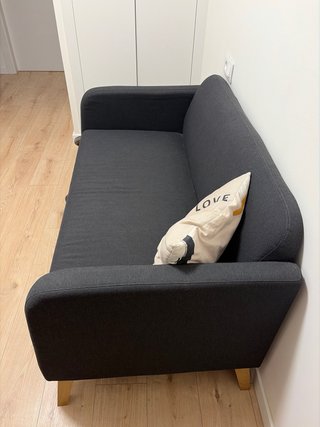 Sofá de dos plazas decorativo vissle gris