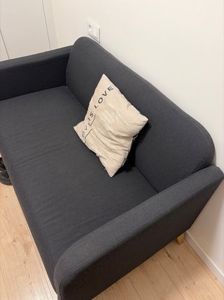 Sofá de dos plazas decorativo vissle gris