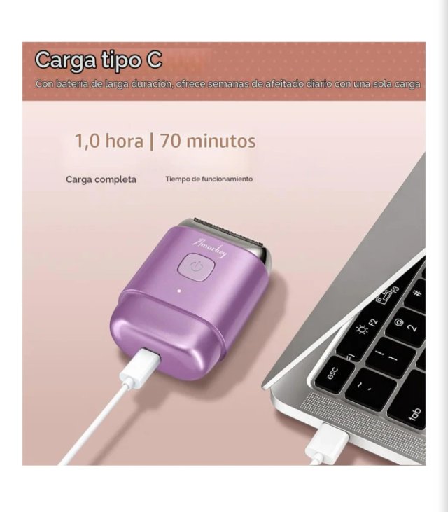 Mini Maquinilla Afeitar Eléctrica Amurhey Morado