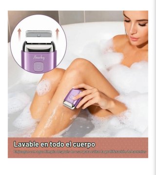 Mini Maquinilla Afeitar Eléctrica Amurhey Morado