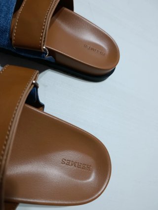 Sandali Hermès Blu e Marrone
