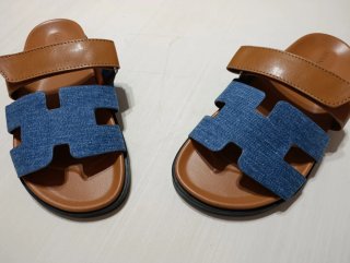 Sandali Hermès Blu e Marrone