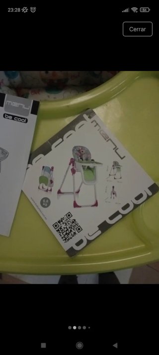 Trona de bebé con estampado de búhos