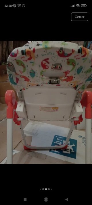 Trona de bebé con estampado de búhos