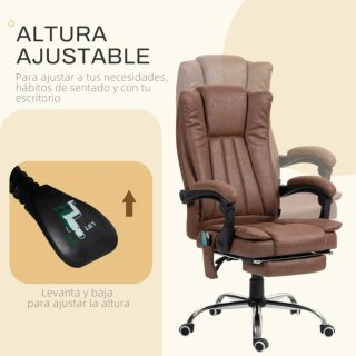 Silla Oficina Masaje Ajustable Función Calefacción