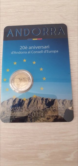 Moneda Andorra 2014.  20 Aniversario