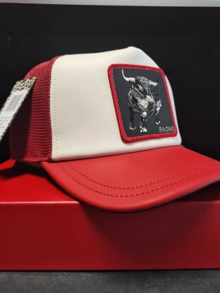 Gorra Goorin Bros Toro Roja y Blanca. Talla única.