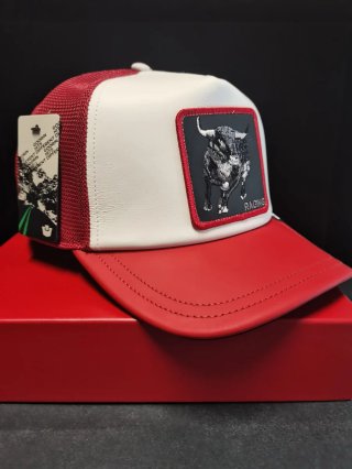 Gorra Goorin Bros Toro Roja y Blanca. Talla única.