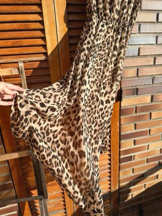 Vestido asimétrico estampado animal