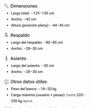 Banco de pesas Decathlon Bench900