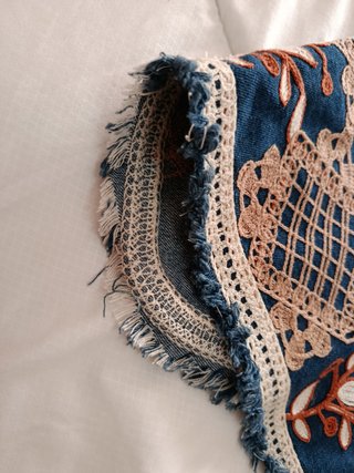 Chaleco vaquero bordado talla única