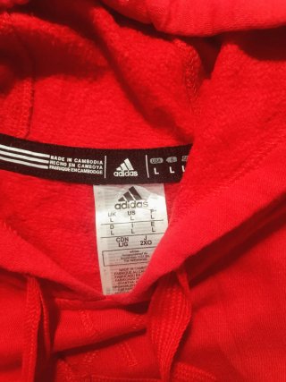 Sudadera Vintage Adidas Roja Talla L