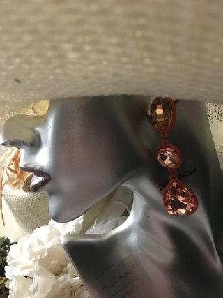 Pendientes Piedras Naranja. Fiesta