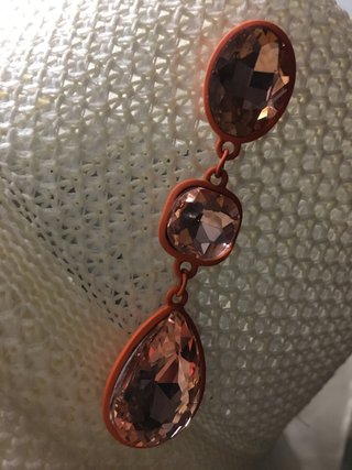 Pendientes Piedras Naranja. Fiesta