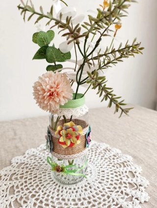 Floreros Vintage de Cristal Reciclado (Pareja)