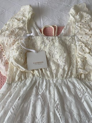 Vestido de encaje blanco playero nuevo