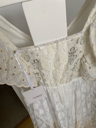Vestido de encaje blanco playero nuevo