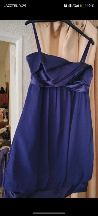 Vestido morado fiesta tiras talla S