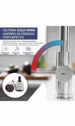 Grifo de cocina plateado