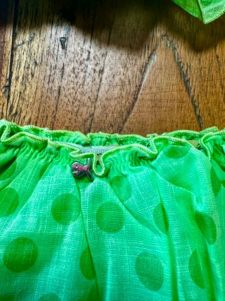 Bikini Mujer Verde Lunares Volantes