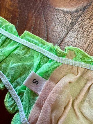 Bikini Mujer Verde Lunares Volantes