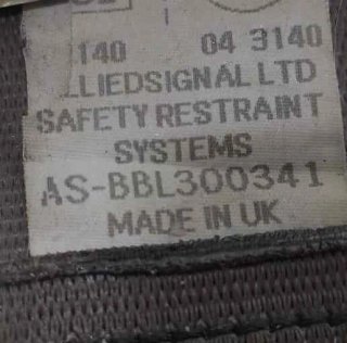CINTURON SEGURIDAD TRASERO IZQUIERDO BBL300341