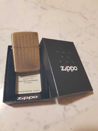 Zippo Heart Sutra Placcato Oro