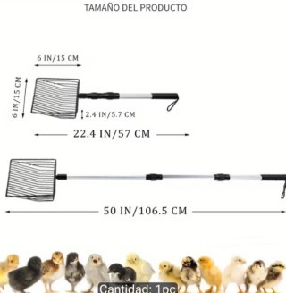Pala Limpieza Pollo 3 en 1 Ajustable Metal