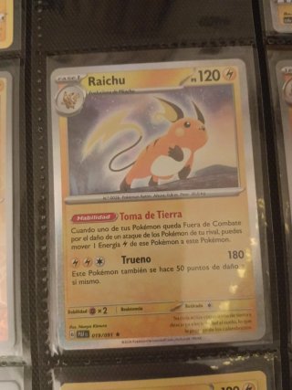 Cartas Pokémon Pikachu Pichu, raichu