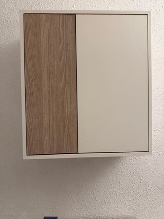 Estantería modular madera y beige