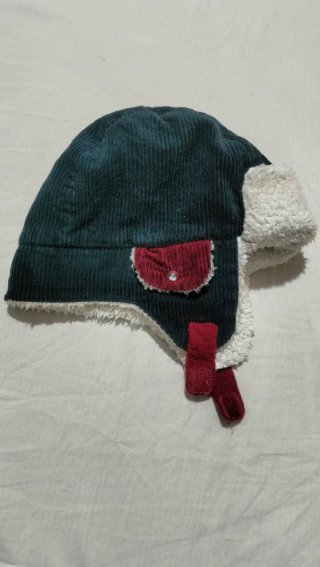 Gorro invierno niño/niña azul y rojo