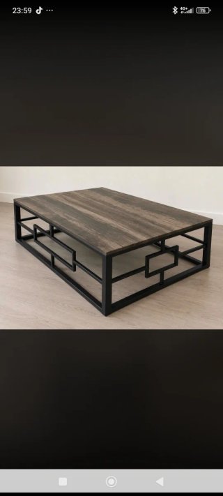 Mesa de exterior a medida madera y metal